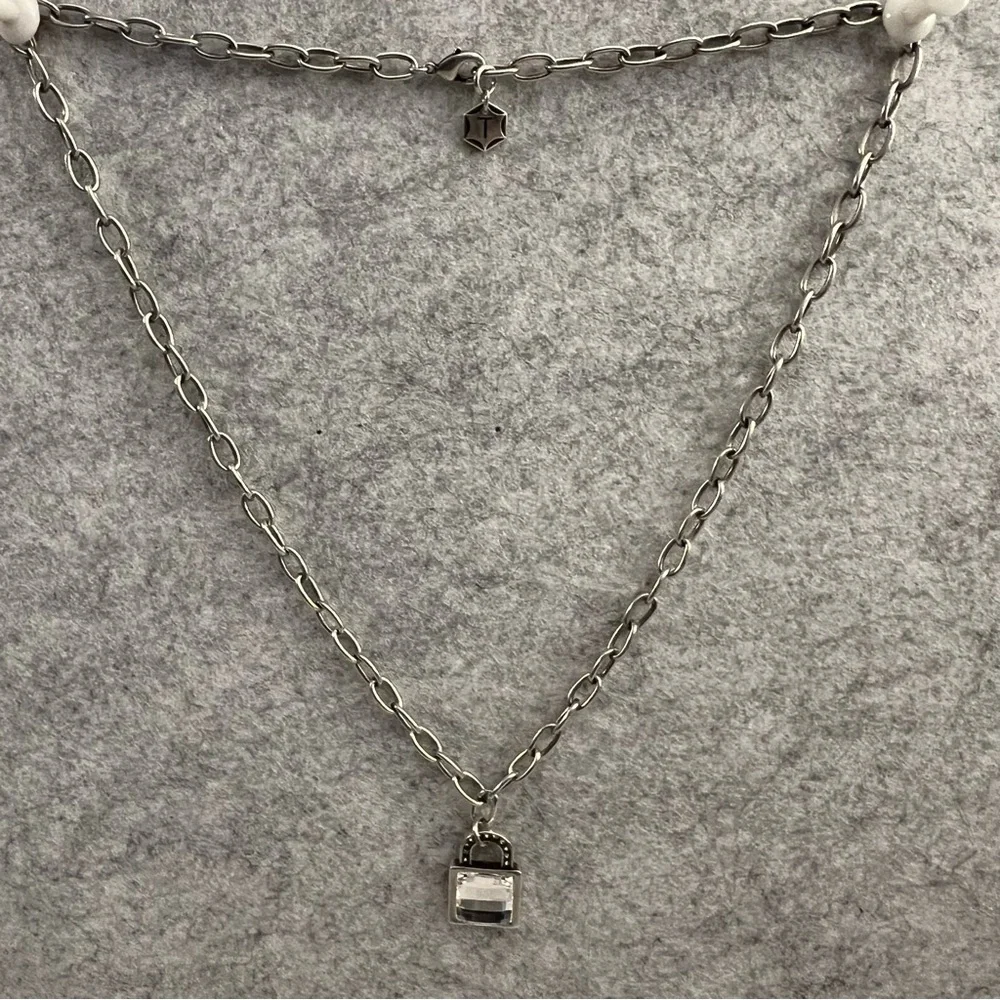 TOUCHSTONE CRYSTAL by Swarovski NECKLACE, Little Lock Necklace adjustable, NEW.
